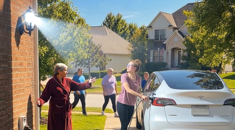 Хванах съседката си да зарежда Tesla-та си от дома ми — Тя изобщо не беше подготвена за случилото се на следващата вечер