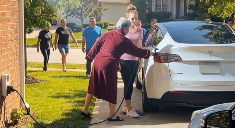 Хванах съседката си да зарежда Tesla-та си от дома ми — Тя изобщо не беше подготвена за случилото се на следващата вечер